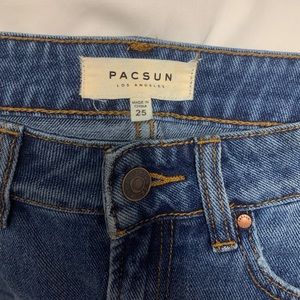 Pacsun medium wash denim skirt
